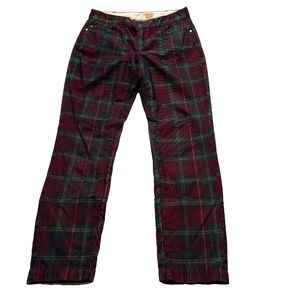 Pants Anthropologie Pilcro the Letterpress Hyphen Green Plaid 30" Waist No 26